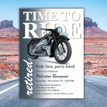 Blaue klassische Motorradfahrt Schnelle Ruhestands