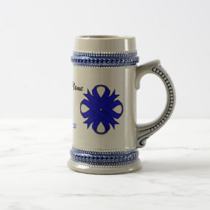 Blaue Kleeblatt-Schleife Tmpl von Kenneth Yoncich Bierglas