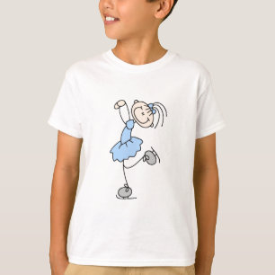 Blaue Kleid Figur Eisläufer T-Shirts und Geschenke