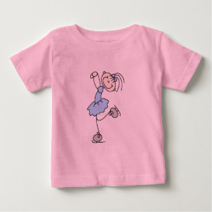 Blaue Kleid Figur Eisläufer T-Shirts und Geschenke