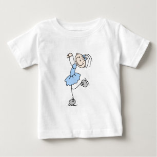 Blaue Kleid Figur Eisläufer T-Shirts und Geschenke