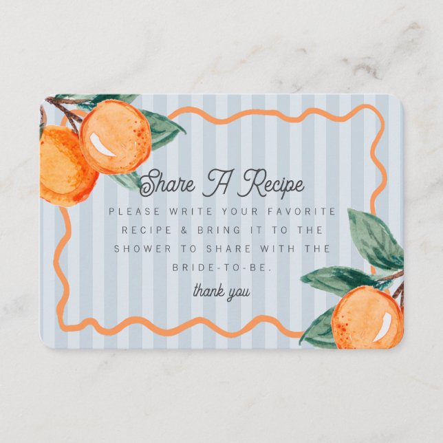 Blaue kleine Süsse Pastel Citrus gemeinsam mit ein Begleitkarte (Vorderseite)