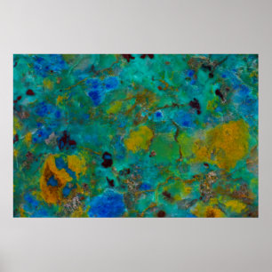 Blaue Klippe Chrysokoll Poster
