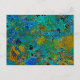 Blaue Klippe Chrysokoll Postkarte