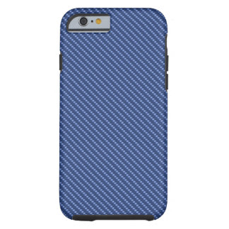 Blaue Kohlenstoff-Faser-Basis Tough iPhone 6 Hülle