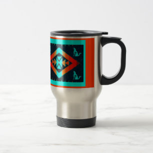 Blaue Kojote-Reise-Tasse Reisebecher