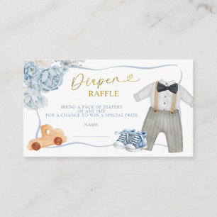 Blaue Kokette Jungen-Baby-Kleidung-Windel-Raffle Begleitkarte