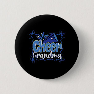 Blaue Kokette Pom Poms Schleife Cheer Oma G-ma Che Button