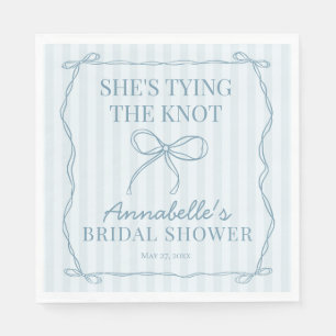 Blaue Kokette-Schleifen-Pastell-Hochzeitstisch-Dek Serviette