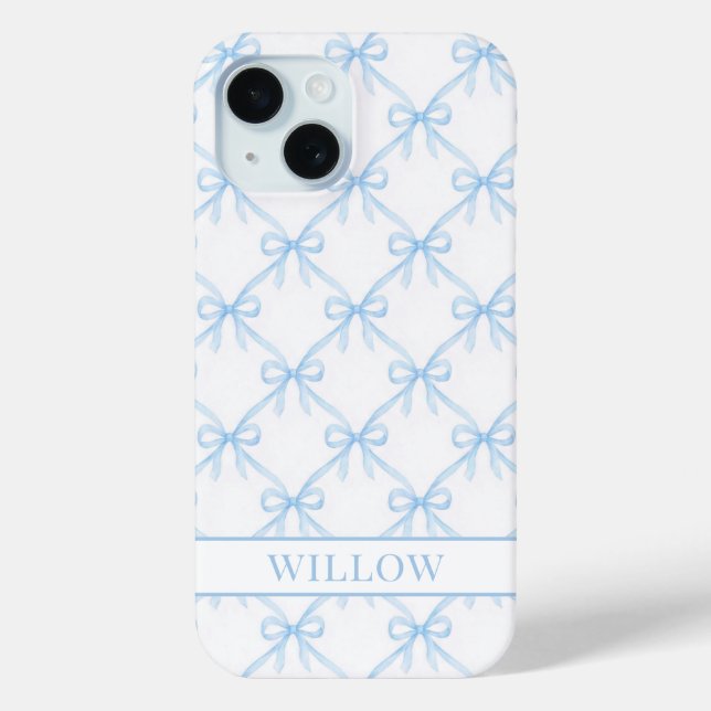 Blaue Kokette Wasserfarbenbögen Case-Mate iPhone Hülle (Rückseite)