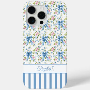 Blaue Koketten-Schleifen mit monogrammierten Blume Case-Mate iPhone Hülle