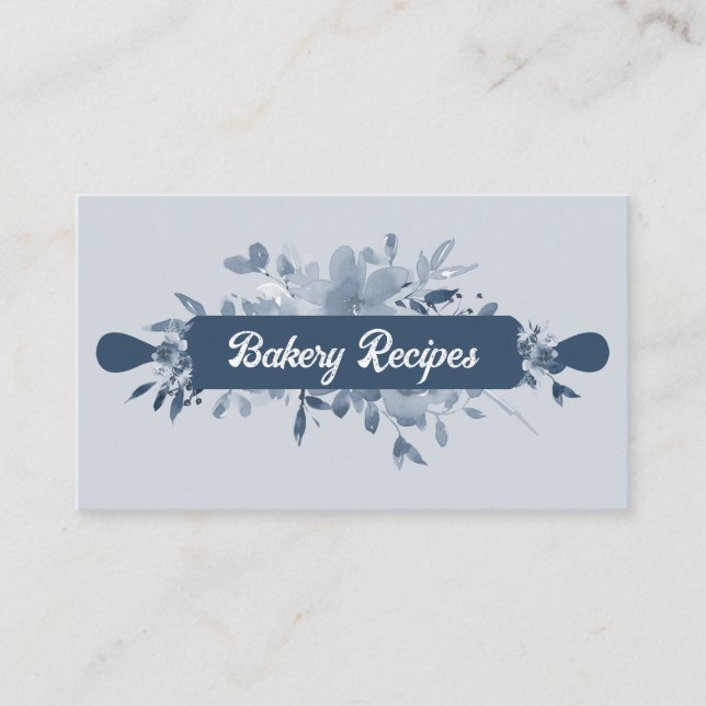 Blaue Konditorei Koch Bäckerei Visitenkarte (Vorderseite)