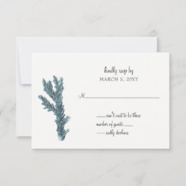 Blaue Korallen unter dem Meer Einladung zur Hochze