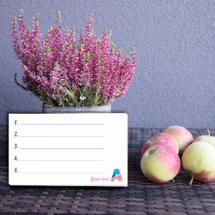 Blaue Korallenbriefe A Post-it Klebezettel