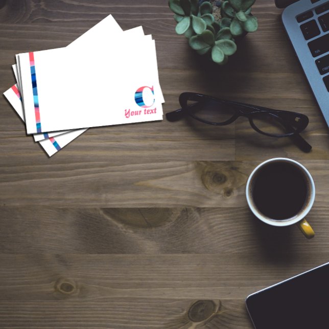 Blaue Korallenbriefe C-Noten Post-it Klebezettel (Von Creator hochgeladen)