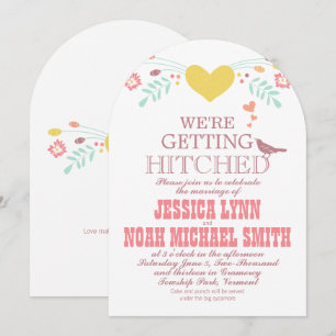 Blaue Korallenminze Blumentypografie Einladungen