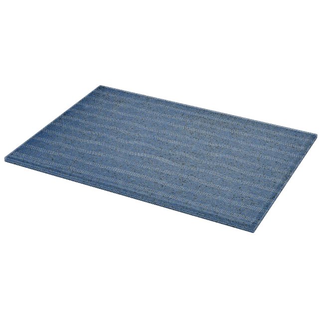 Blaue Korktextur mit weißen Linien Schneidebrett (Ecke)