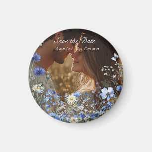 Blaue Kornblume Foto Save The Date Magnet