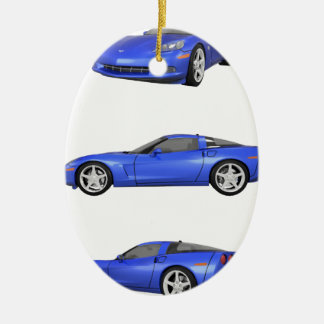 Blaue Korvette: Keramik Ornament