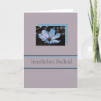 Blaue Kosmos-Deutsche Beileid-Karte