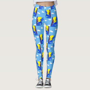 Blaue Koyoten-Leggings Leggings