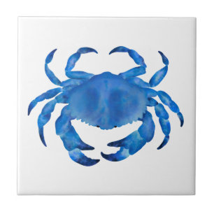 Blaue Krabbe Fliese