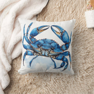 Blaue Krabbe Kissen