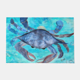 Blaue Krabbe Küstenheim Fußmatte