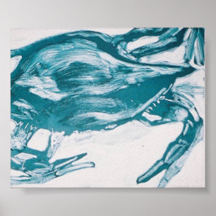 blaue Krabbe Poster