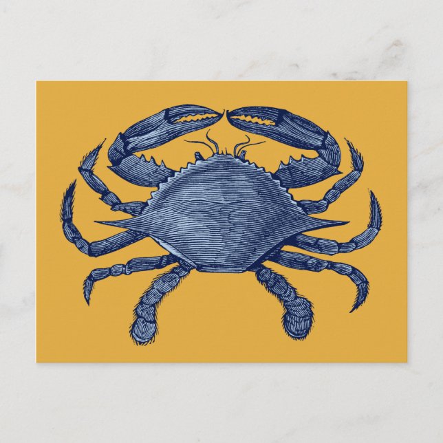 Blaue Krabbe Postkarte (Vorderseite)