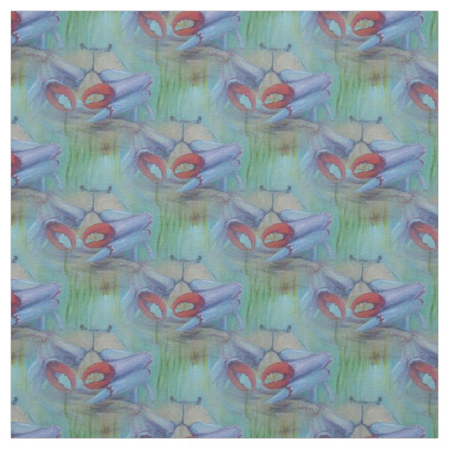 Blaue Krabbe Stoff (Muster)