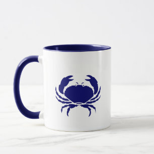 Blaue Krabbe Tasse
