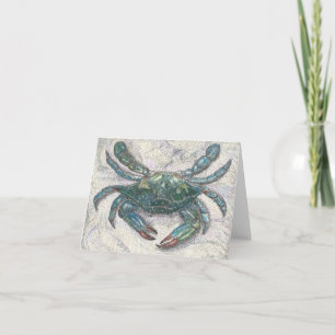 Blaue Krabben-Gruß-Karte Chesapeake Bays Karte