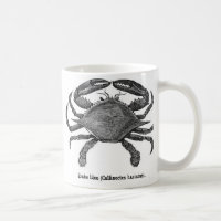 Blaue Krabben-Kaffee-Tasse