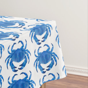 Blaue Krabben Muster Tischdecke