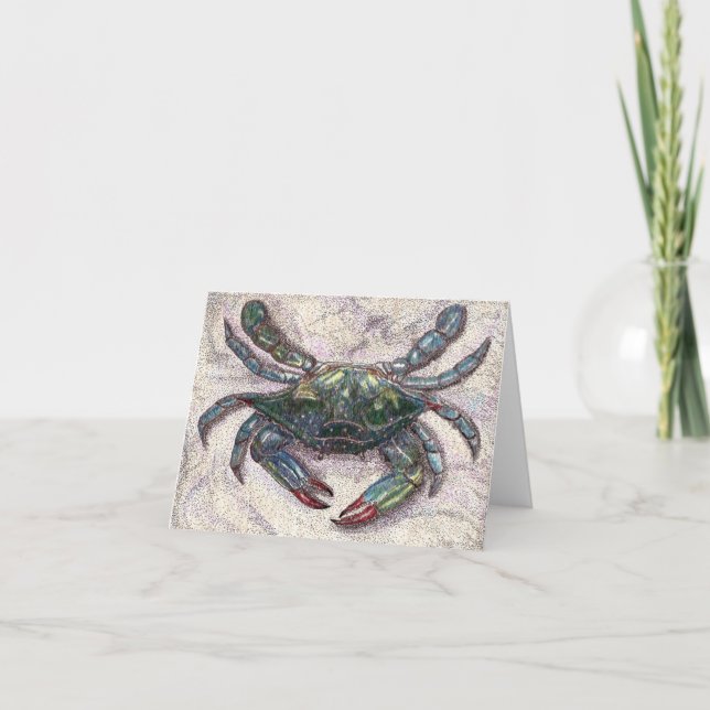 Blaue Krabben-Raum-Anmerkungs-Karte Chesapeake Karte (Vorderseite)