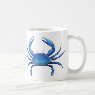Blaue Krabben-Tasse Tasse