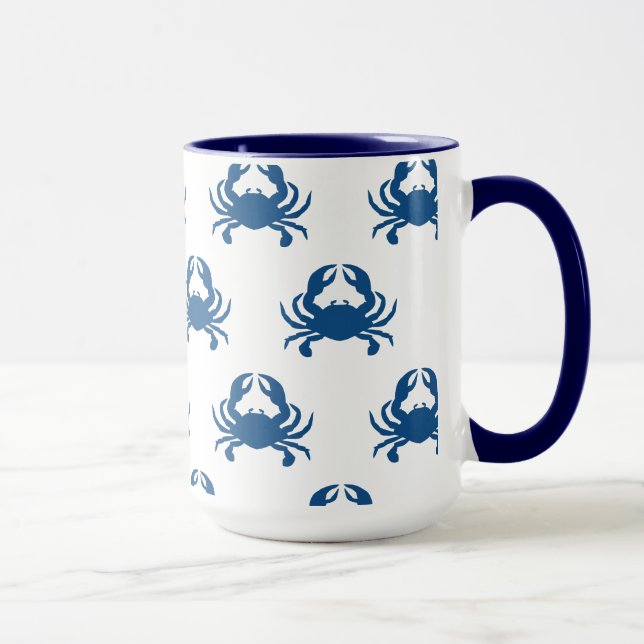 Blaue Krabben-Tasse Tasse (Rechts)