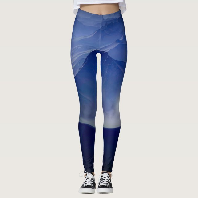 Blaue Krater-Leggings Leggings (Vorderseite)