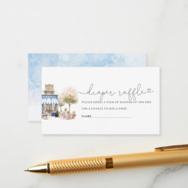 Blaue Krautblüte Biber Babydusche Winzer Begleitkarte