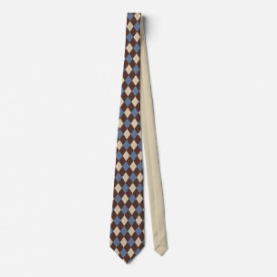 Blaue Krawatte mit Argyle-Muster
