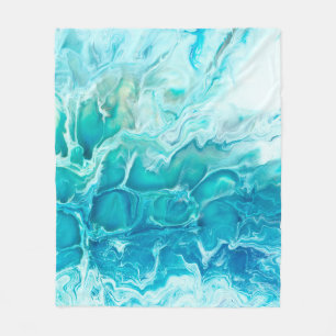Blaue kreative abstrakte handgemalte Hintergrund, Fleecedecke