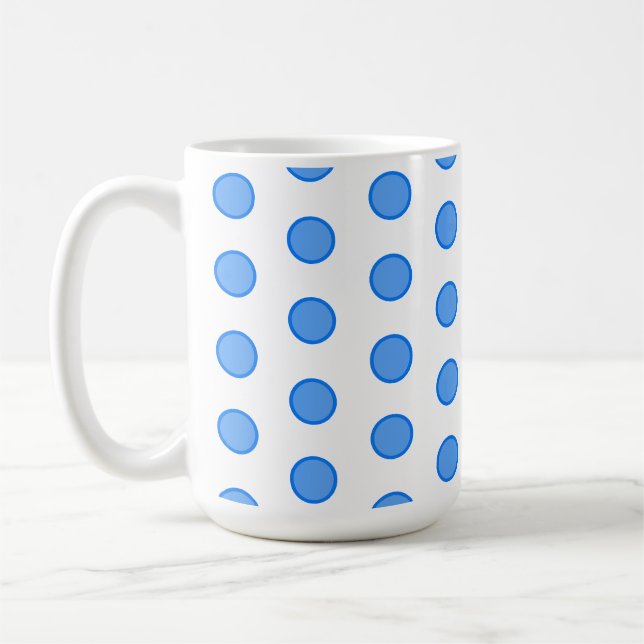Blaue Kreise Kaffeetasse (Links)