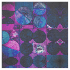 Blaue Kreise mit 369 Abstrakten Stoffen Stoff