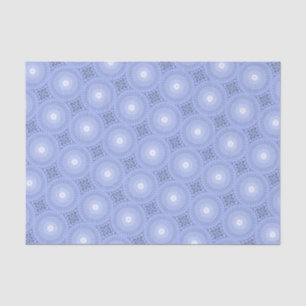 Blaue Kreise wirbeln Muster Seidenpapier