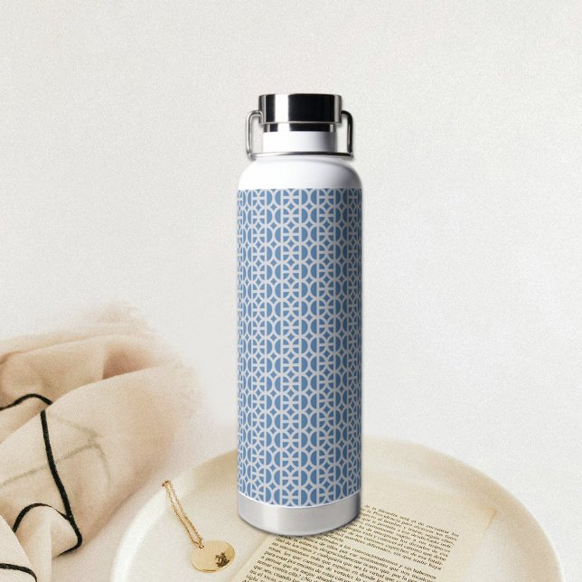 Blaue Kreismuster-Wasserflasche Trinkflasche (Von Creator hochgeladen)