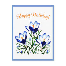 Blaue Kreuze im Frühjahr Postkarte