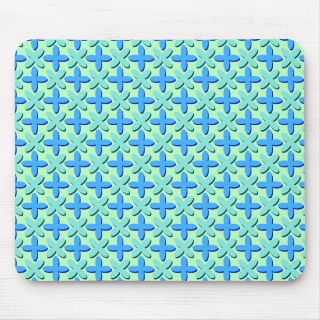 Blaue Kreuze Mousepad (Vorne)