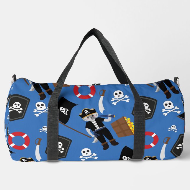 Blaue Kreuzknochen Duffle Bag (Vorderseite)