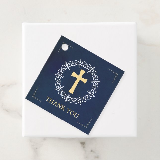 Blaue Kreuzung Geschenkanhänger (Beispiel)